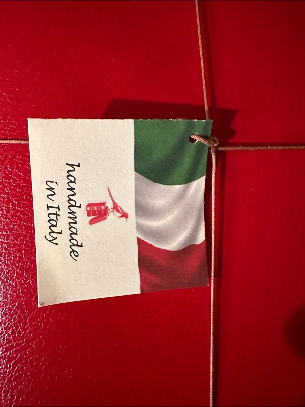 “Bieffe”red leather set of 3 notebooks hand made in Italy